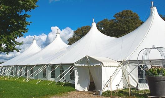 multiple portable restrooms for large-scale events, ensuring availability for all guests in Evanston, IL